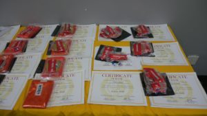 Competition medals and rank certificates